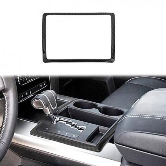 Kohlefaser Schalthebel Becherhalter Rahmen Abdeckung Zierleiste Für Dodge Ram 1500 2010-2012