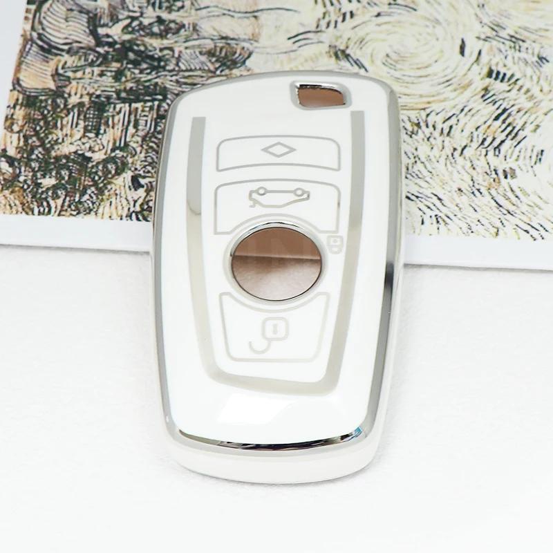 NEW Fashion TPU Car Key Case Cover for BMW 1 2 3 4 5 6 7 Series X3 X4 4 Buttons Auto Remote Shell Protect Accessaries