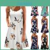 Elegant Women's Summer Sleeveless Floral Beach Dress Perfect For Holiday Occasions Size S-5xl