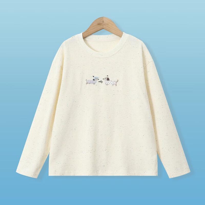 Montagut Girls' Dachshund Print Round Neck Long Sleeve T-Shirt