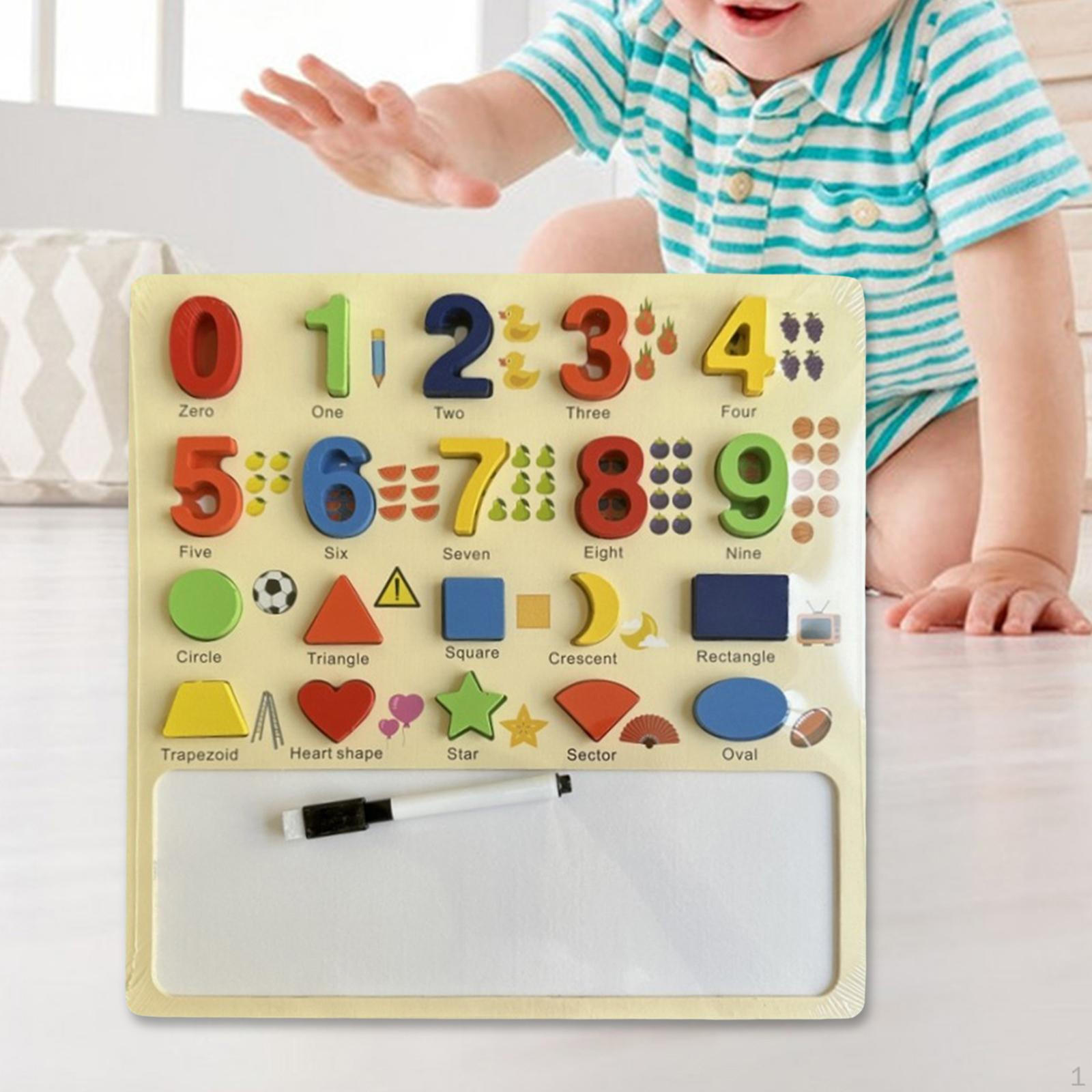 

Number Puzzles Board 30x30cm Motor Skills Valentines Day Gifts Preschool Learning 0 to 9
