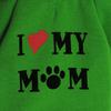 Pet Dog Short Sleeve Hooded T-Shirt I Love My Mom Letter Print Puppy Hoodies