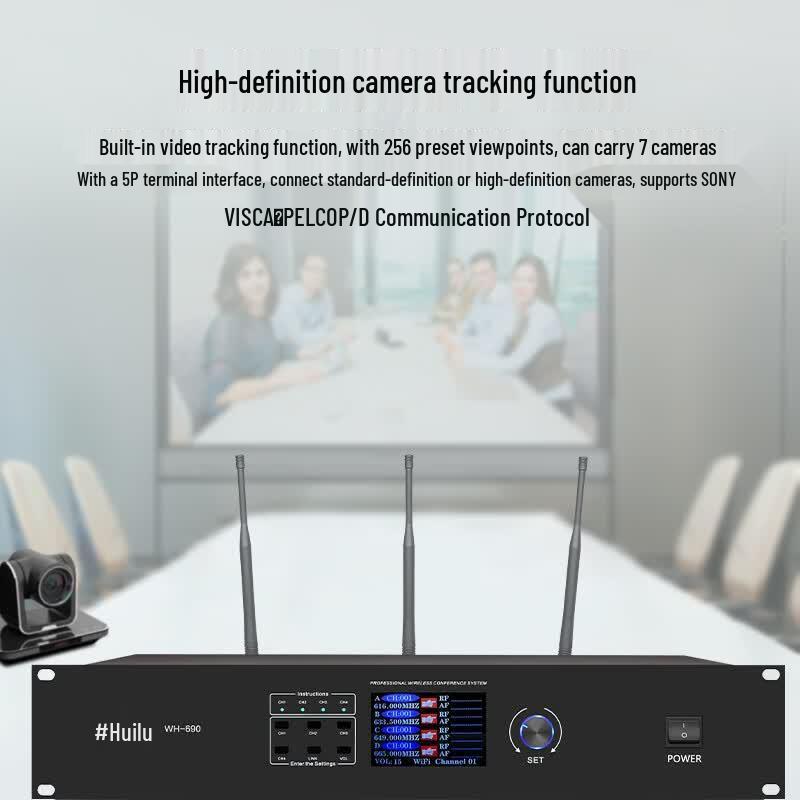 HuiDu WH-690 Professional Wireless Conference Microphone System (CN Version)