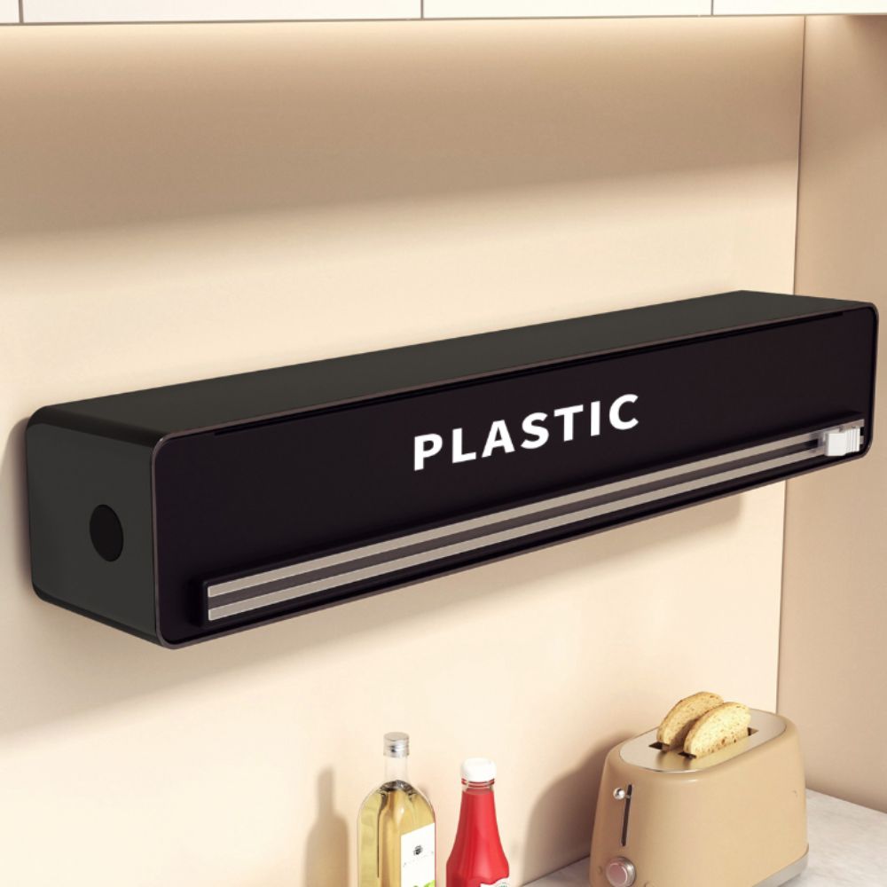 Magnetic/Suction Cup Cling Film Cutting Box Plastic Stretch Film Cutter  Baking Paper