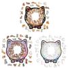 Macaron Color Cat Wooden Jigsaw Puzzle with Cat Silhouette Frame Animal Cats Decorative