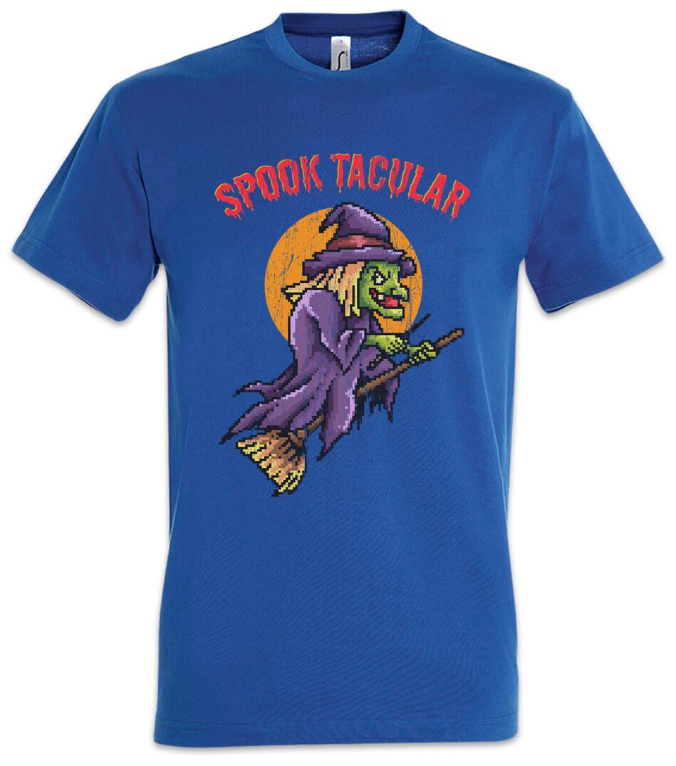 

Spooktacular T-Shirt Mens Womens Tees Top Gamer Gaming Geek Nerd Fun Witch Halloween Pixel Retro L