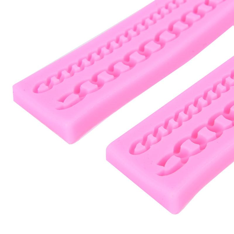 Moule Silicone Dentelle Chaîne Gâteau Chocolat Sucre Pâtisserie Goutte Collier Bricolage Travail Manuel