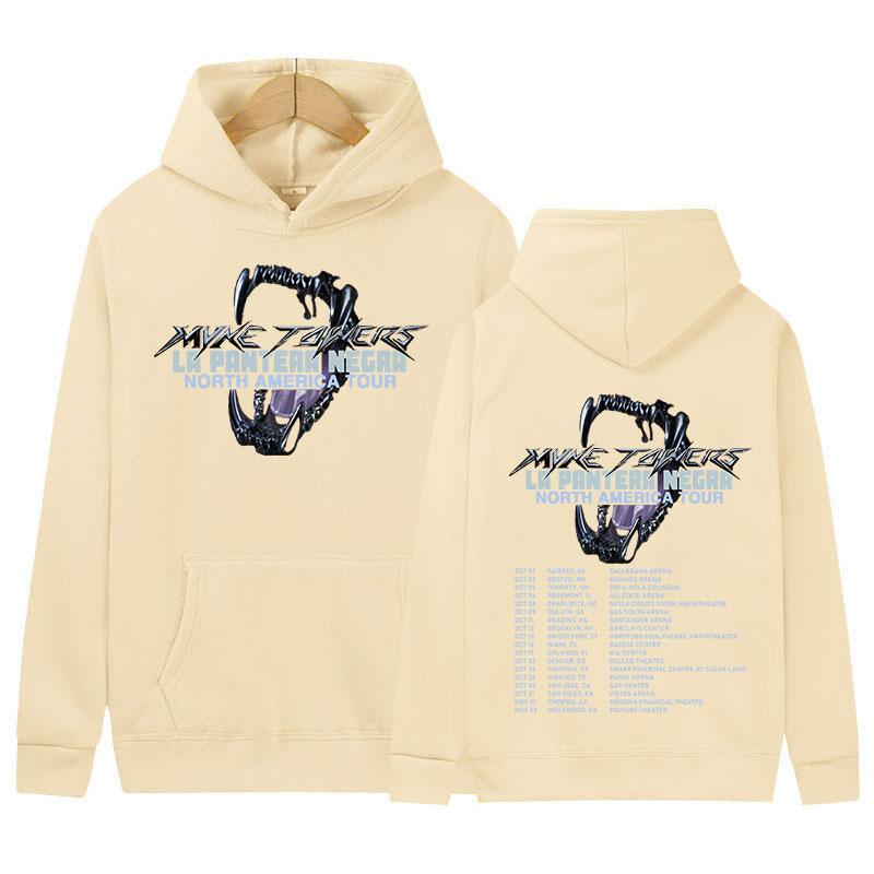 Rapper Myke Towers 2024 Tour Hoodie Men's Hip Hop Gothic Fashion Pullover Sweatshirt Unisex Vintage Oversized Hoodies Streetwear