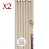 Paire de rideaux occultants ECRU 140x260cm