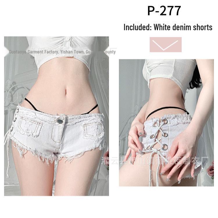 Low Waist Ripped Denim Shorts for Women - Sexy Nightclub Performance Hot Pants