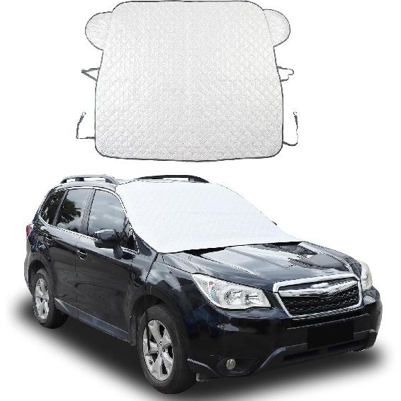 Windshield Snow Cover Fit for Subaru Forester 2013-2018, Front Windshield Cover for Ice and Snow, Auto Extra Thick Windshield Ice Cover Protects