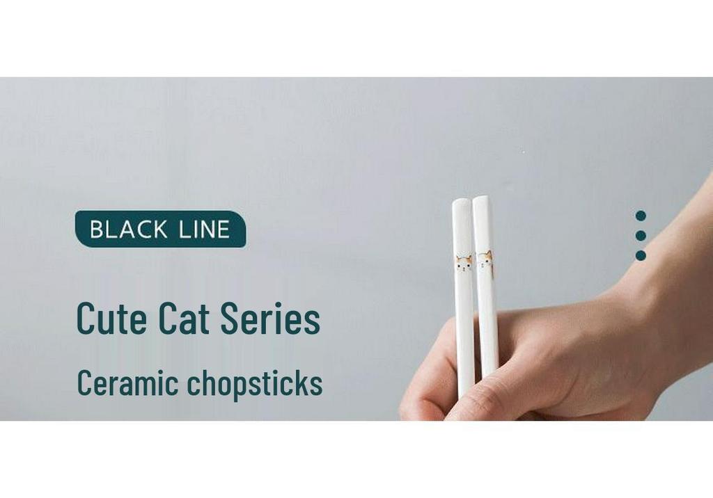 Eco-Friendly Bone China Ceramic Chopstick Set: Non-Slip, High Strength, Anti-Mold, Personalized Design for Home Use.
