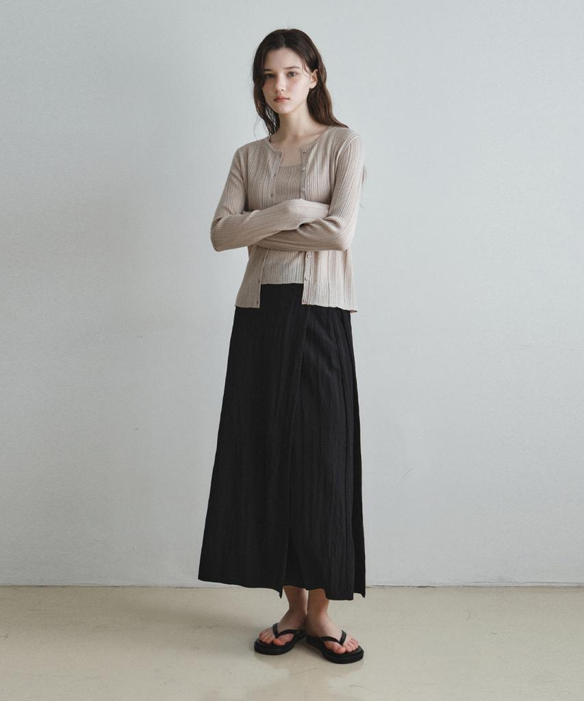 Wednesday Oasis For Woman Long Layered Wrap Pants_Black(W26Pt06)