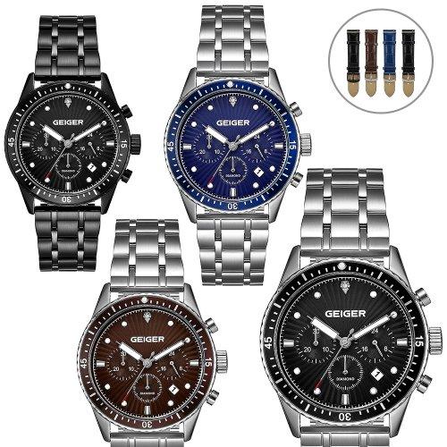 

[GEIGER] Мужские многофункциональные часы GEIGER с бриллиантами GE8047 GE8047BB