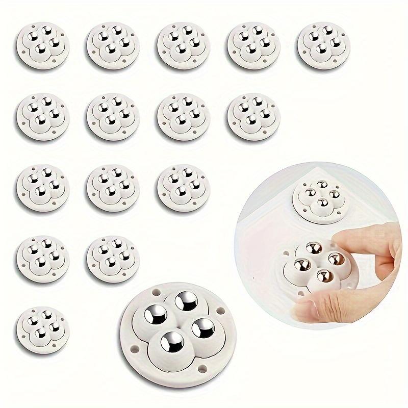 4Pcs Furniture Casters Wheels Heavy Duty Universal Wheel 360° Rotation Stainless Steel Strong Self Adhesive Casters Wheels
