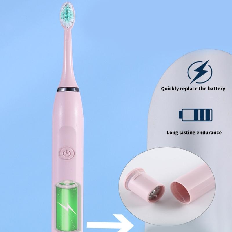 Electric Toothbrush for Adults,Rechargeable Battery Toothbrush Portable with 3 Brush Heads,2 Mins Smarts Timer 5 Modes