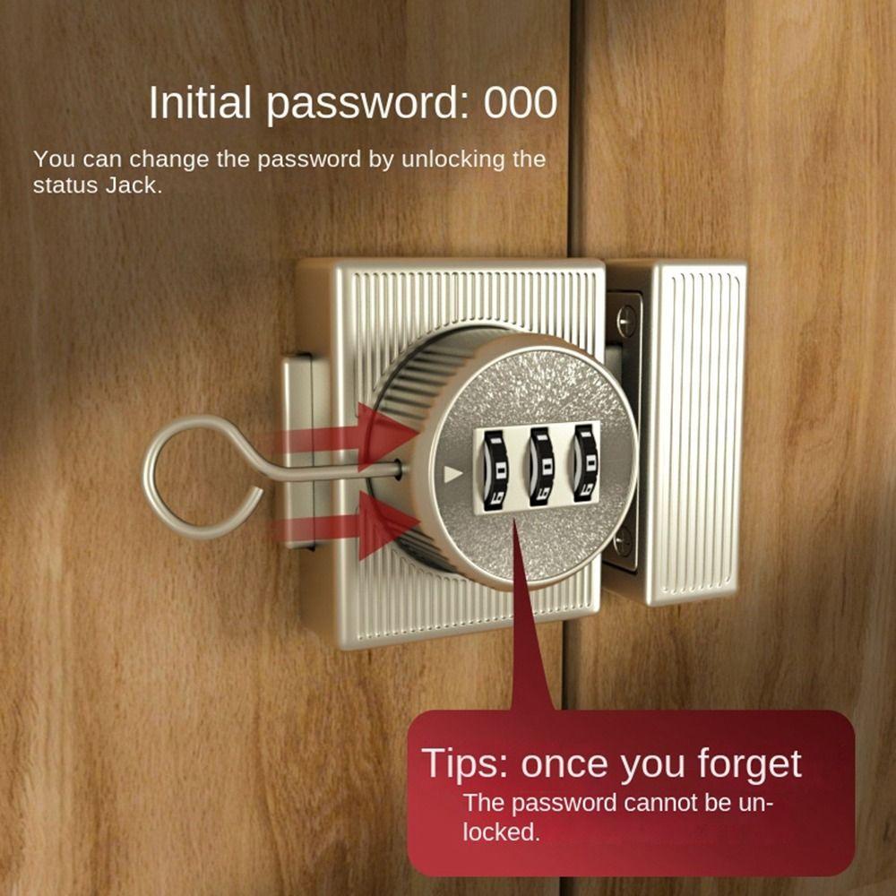 Zinc Alloy Drawer Password Lock Replacement Anti-theft Combination Password Door Lock Universal 3 Digit Code Cabinet Lock Drawer