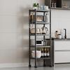 Multi-layer Floor-standing Kitchen Storage Rack for Pots and Microwave Oven