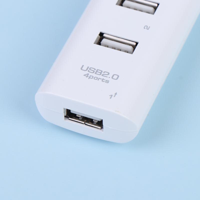 4 Port USB 2.0 Hub Splitter High Speed Data Transfer Adapter 1/2/3Pcs for Gaming Laptop Desktop PC Peripheral Connection