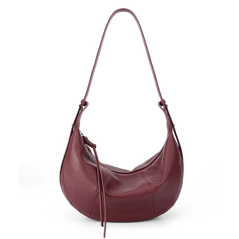 Women`s Vintage Genuine Cowhide Leather Underarm