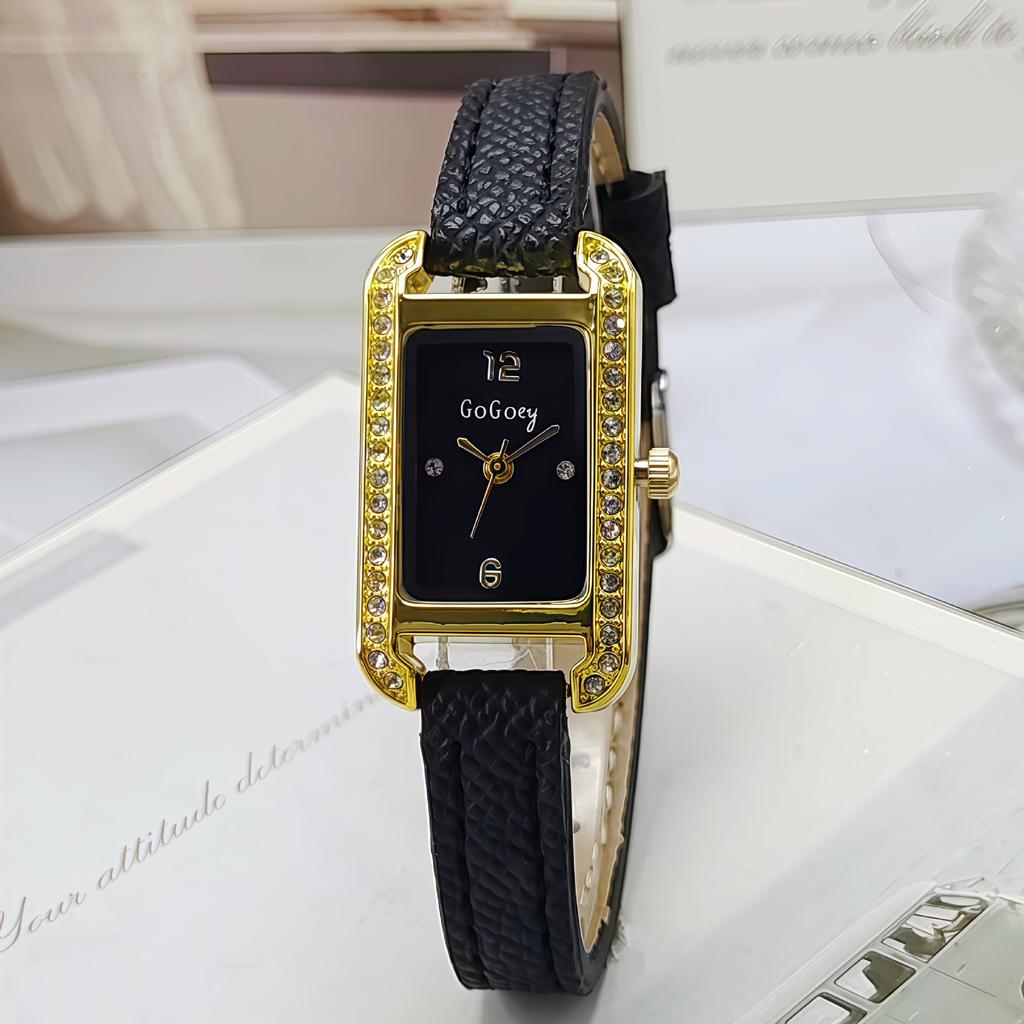 Women Watches Fashion Rectangle Dial Quartz Watch Luxury Leather Strap Wristwatch Ladies Clock Dropshipping Relogio