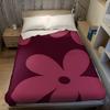Burgundy Petal Shade Flannel Blanket Warm Soft Halloween Christmas Couch Warm Cozy Decorative Decor Gift for All Season