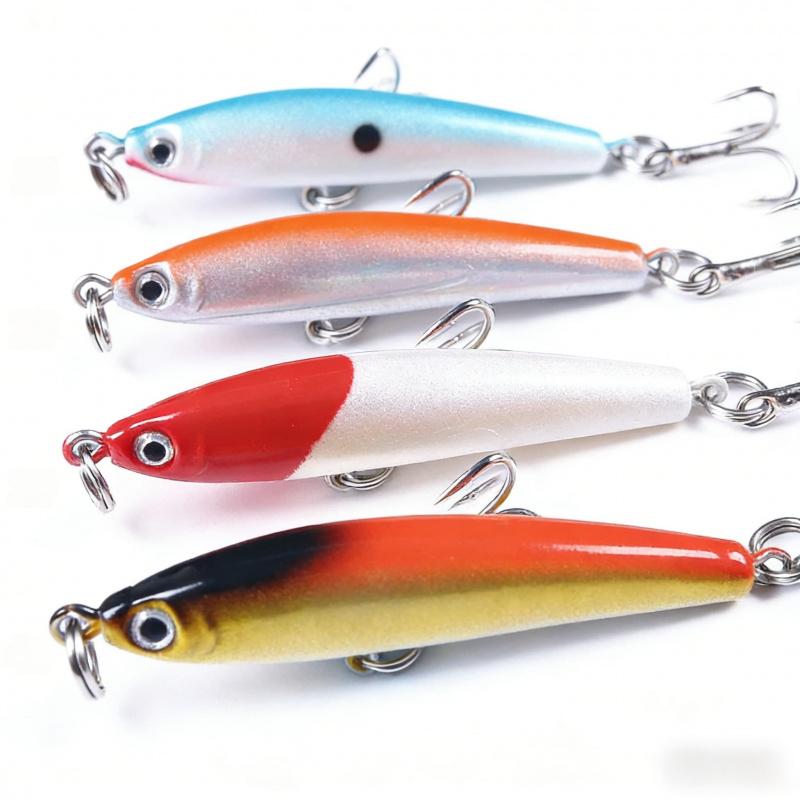 Long Casting Sinking Pencil Lure10No. Hook Micro Object6CM3.4GLure for Bass with Curved Mouth, Suitable for Wild Fishing In Fres