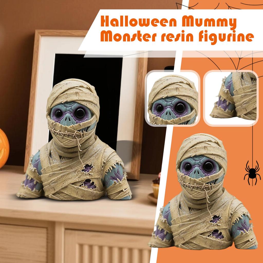 Halloween Resin Ornament, Festival Mummy, Dark Style, Funny Desktop Decoration