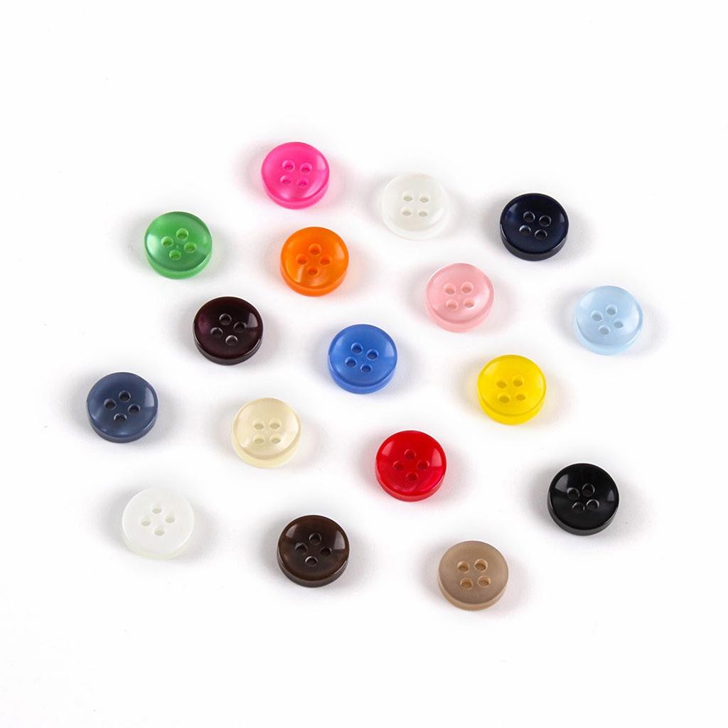 100Pcs 12Mm Colorful Sewing Buttons Craft Resin Pearl Fasteners Scrapbooking Diy Christmas Valentines Birthday For Kids Clothes