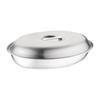 Plat à légumes - OLYMPIA - Ovale 252 mm - Inox - 180 x 252 x 42 mm - Gris
