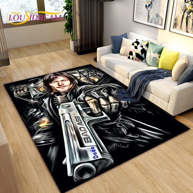 The Walking Dead Horror Area Rug Large,Carpet Rug for Living Room Bedroom Sofa Doormat Decoration,Kids Play Non-slip Floor Mat