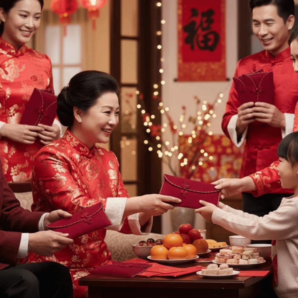 Embroidery Cloth Chinese Red Envelope Traditional Large Capacity Wedding Money Bag HongBao Money Pocket Graduation Dinner