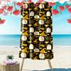 Halloween Ghost Pumpkin Pattern Design Beach Towel Quick-drying for Travel Outdoor Sports Jogging Beach and Swimming