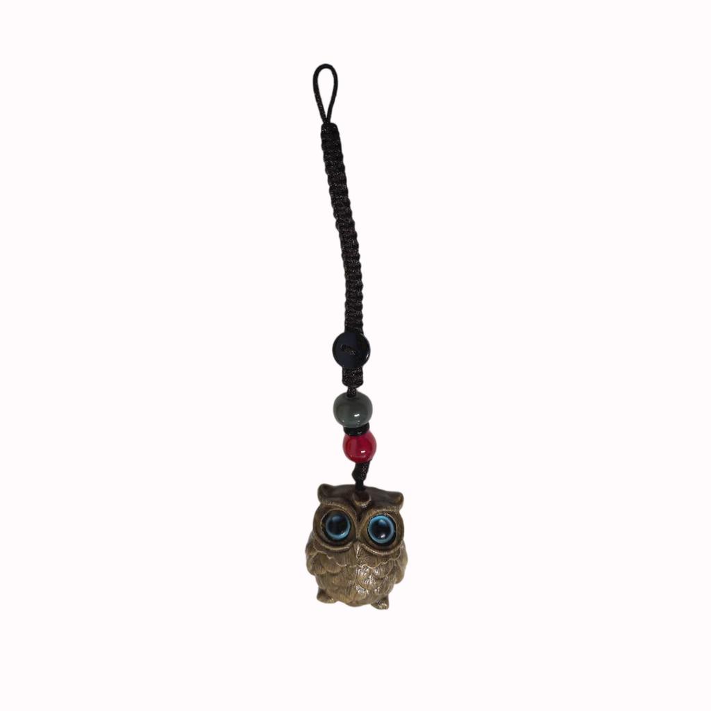 Sandalwood Owl Car Keychain Pendant For Men And Women Couples, Key Pendant