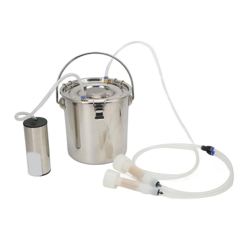 7L Ziegenmelkmaschine Ziegenmelker mit 304 Edelstahl Eimer für Rinder Schafe