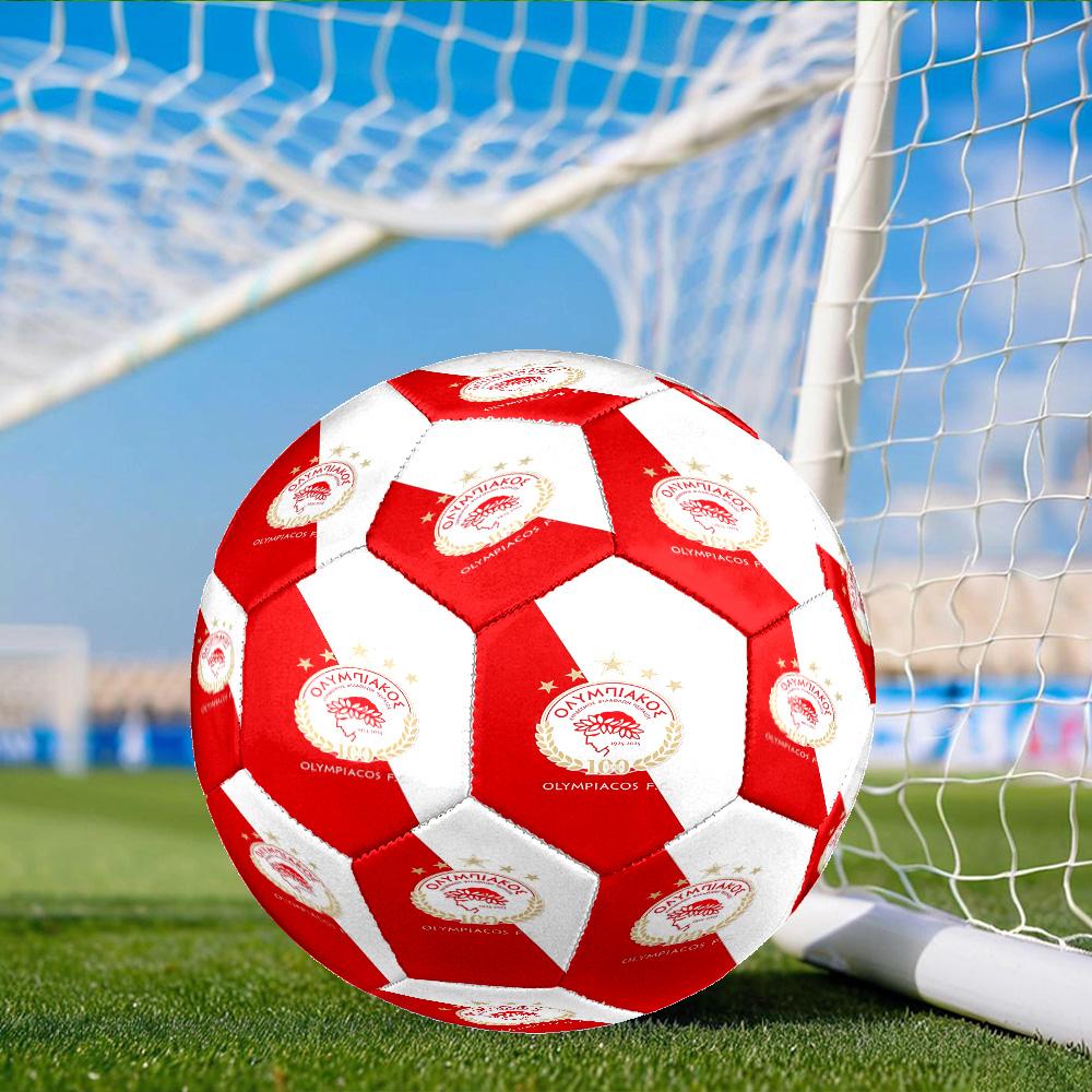 Olympiacos Fc Crest Emblem Size 5 Soccer Ball, Suitable for Training and Matches, High-Elasticity, Wear-Resistant Material Gift for Fan
