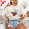 Mappa Venezuela Souvenir di Viaggio T-shirt Unisex Uomo Donna Abbigliamento in Cotone di Alta Qualità Casual Popolare Comoda Manica Corta Regali