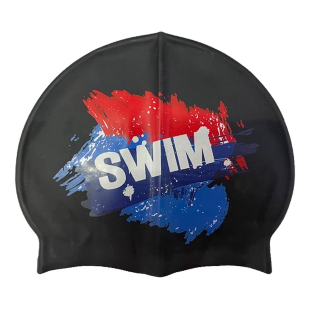 Silicone Letter Ears Protect Silicone Swimming Hat Swimming Caps Elastic Diving Hat Letter Swim Cap