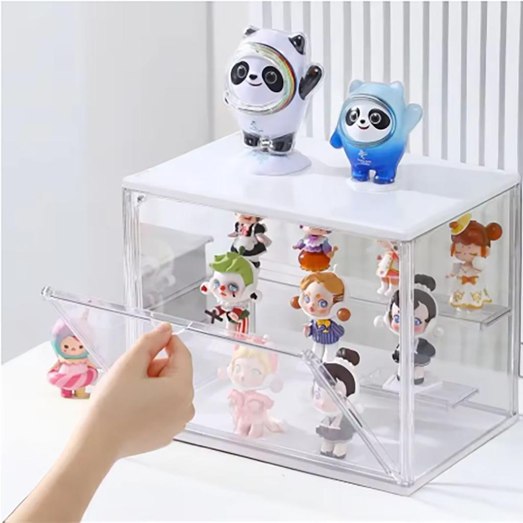 1pc Drei Schicht Acryl Display Rack Transparent Leiter Handgemachte Anime Auto Modell Blind Box Lagerung Box Schmuck Sortierung Box