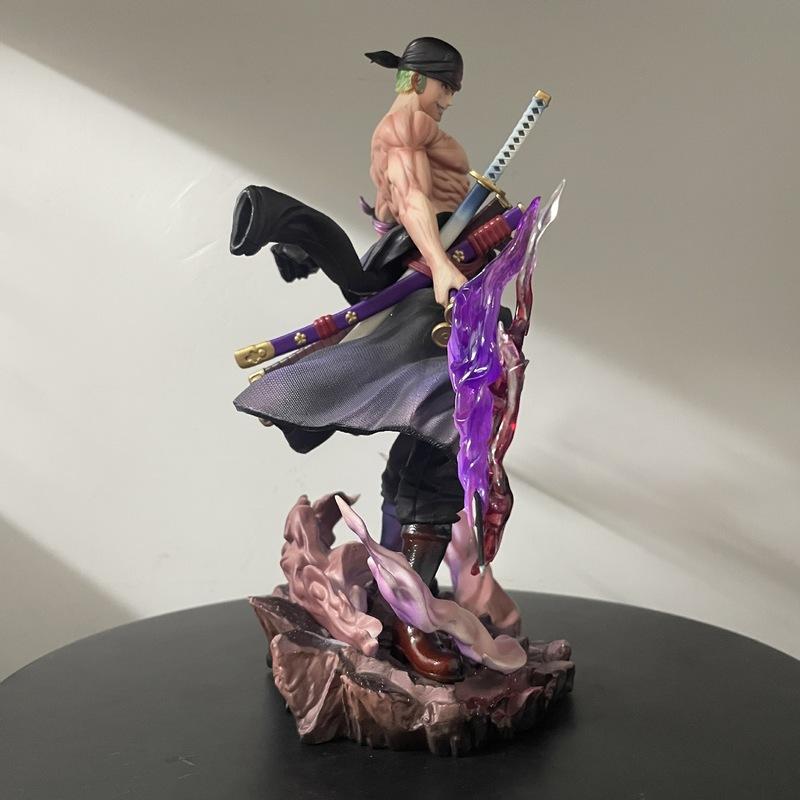 One Piece Roronoa Zoro Action Figure Manga One Piece Figurine with Two Heads Anime Peripheral 27cm Collection Model GK Statue