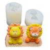 Cute Lion Silicone Candle Mold 3D Animal Soap Plaster Resin Cement Casting Molds DIY Chocolate Ice Cake Baking Tools Home Gift