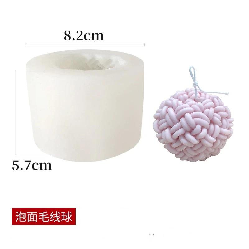 New Cross Knot Candle Silicone Mold 3D Twine Spherical Candle Making Supplies Diy Handmade Soap Plaster Epoxy Casting Tool