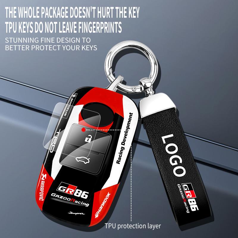 TPU Car Key Case Cover Shell for Toyota Yaris Ativ Raize Veloz Avanza Perodua Malaysia Car Key Protector Fob 3 Buttons Keychain