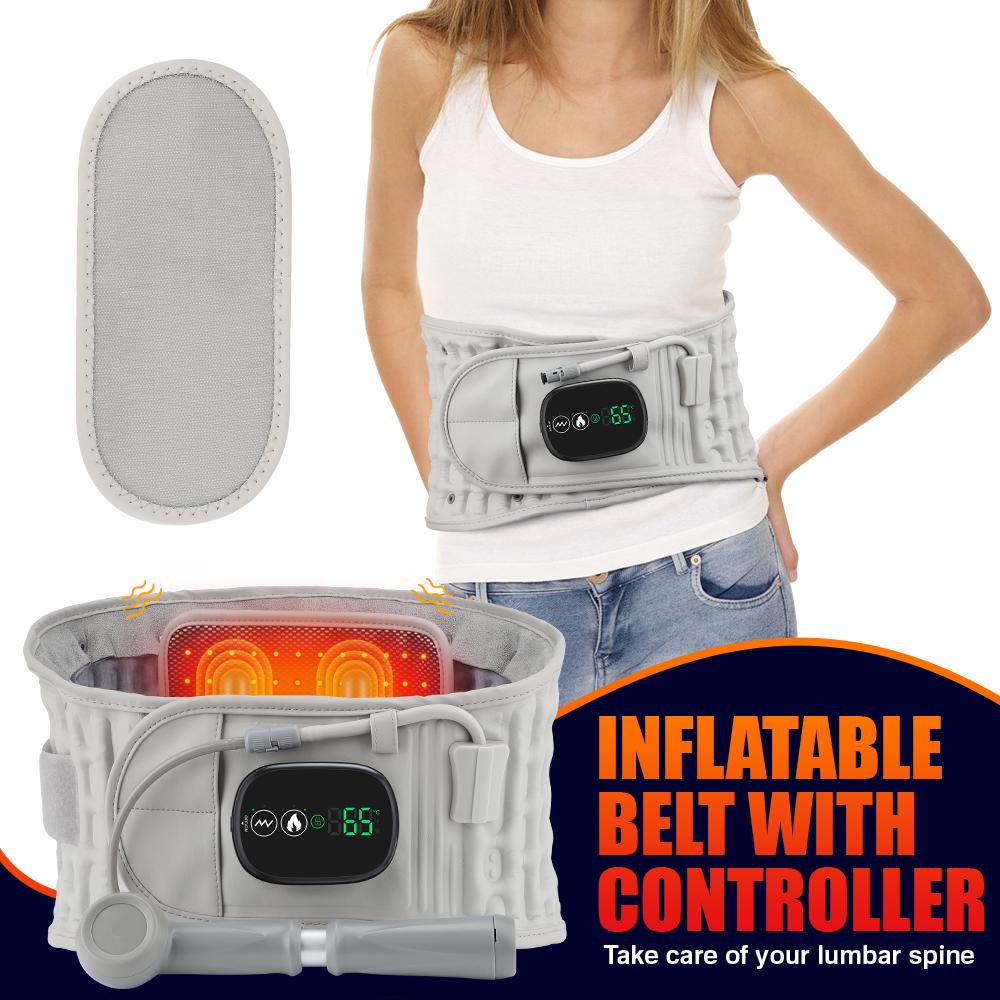 Heating Waist Massager Belts Vibration Inflatable Lumbar Pads Heated Back Protector Infrared Massage Waist Muscle Relaxer Warmer