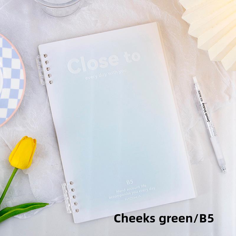 INS Farbverlauf Rouge Abnehmbarer A5/B5 Loseblattblock: Einfaches, universelles Studentennotizbuch