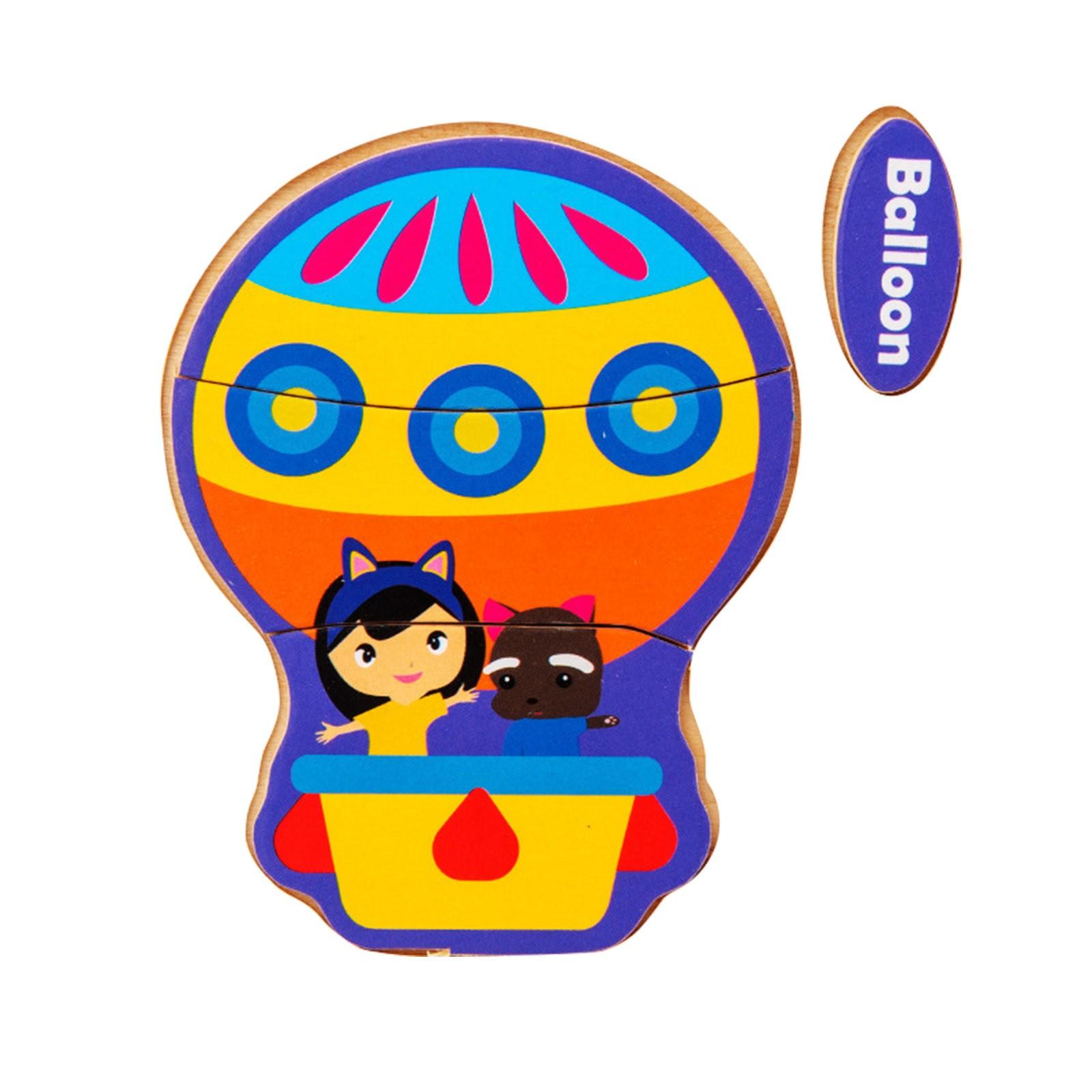 

Детские деревянные пазлы с животными, обучающие игрушки с изображением мультяшных животных