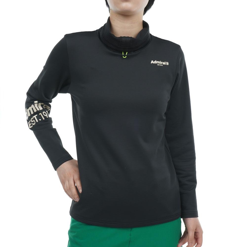 

Admiral Golf ADLA382 Классическая эластичная черная женская футболка с высоким воротом, генерирующая тепло, чёрный
