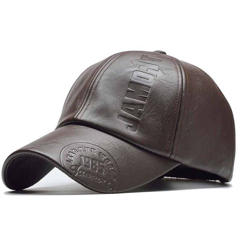 

Pu Leathe Letter Printing Baseball Caps Spring And Autumn Outdoor Adjustable Casual Hats Sunscreen Hat