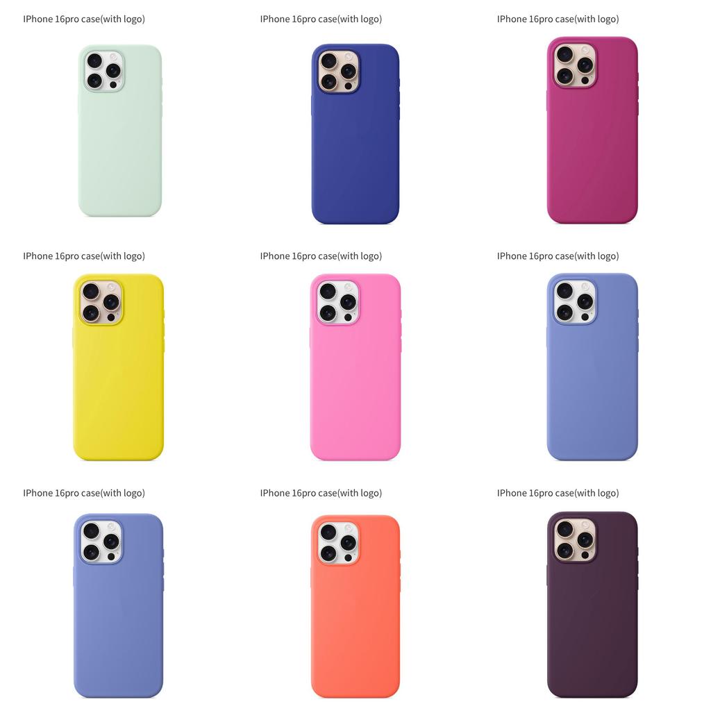 Iphone16 Pro For Solid Color Magnetic Silicone Phone Protective Case With Logo