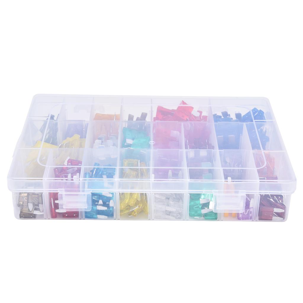 300Pcs Car Fuse Blade Small Medium Quick Fusing 2A‑40A Assortment Set Kit for Protection